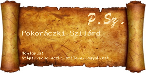 Pokoráczki Szilárd névjegykártya